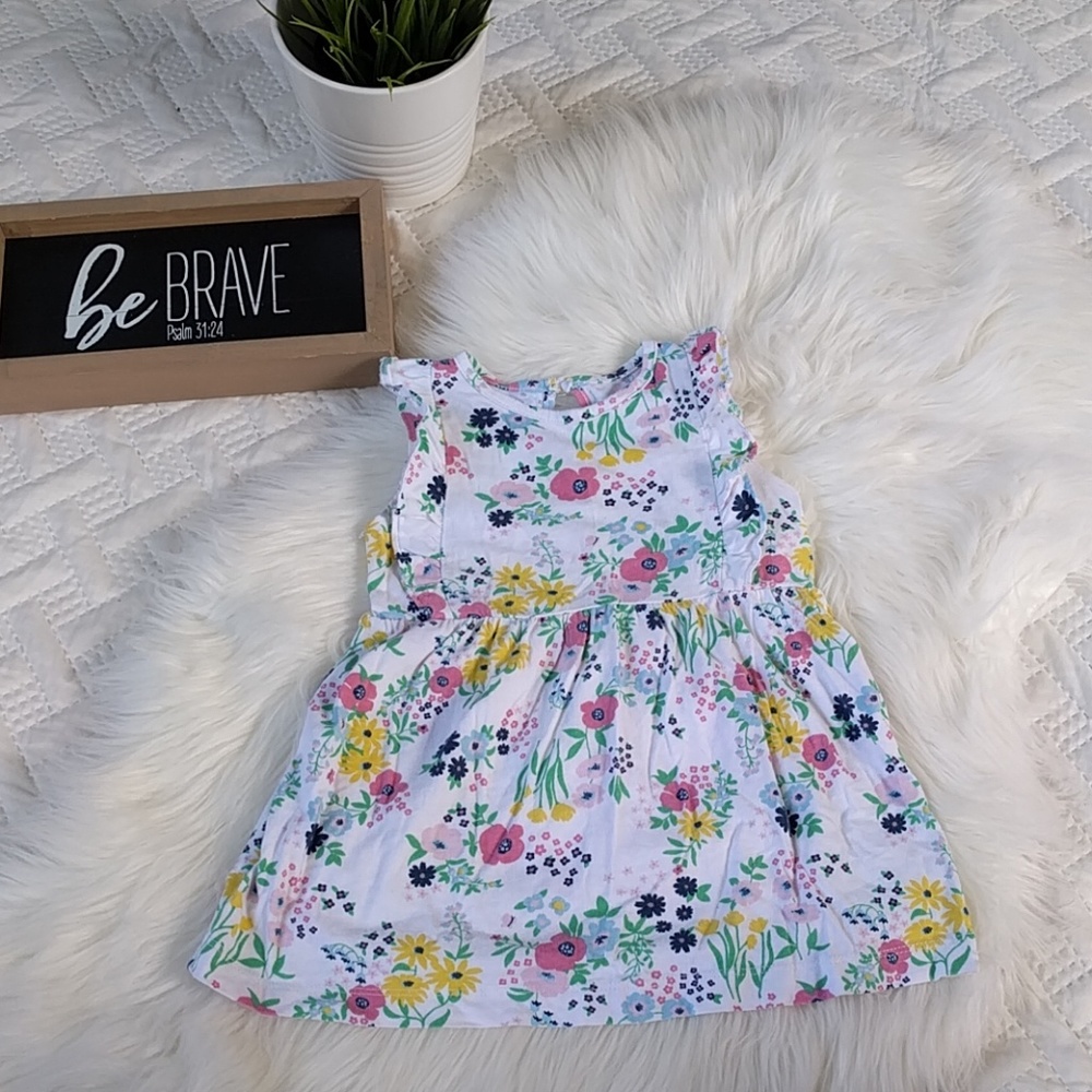 {Carter's} Ruffle Sleeve Floral Dress